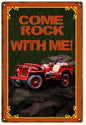 Red Come Rock With Me Jeep 12x18