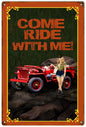 Come Ride With Me Pin Up Girl Jeep 12x18
