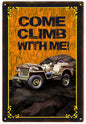 Orange Come Climb With Me Jeep 12x18