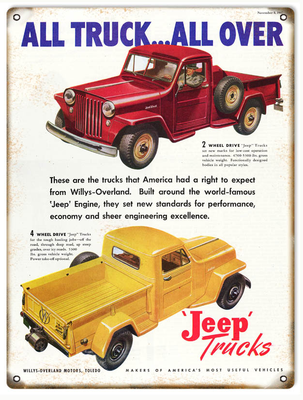 Jeep Trucks All Truck All Over 9 X 12