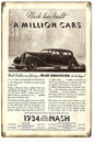 1934 Nash Classic Car 12x18