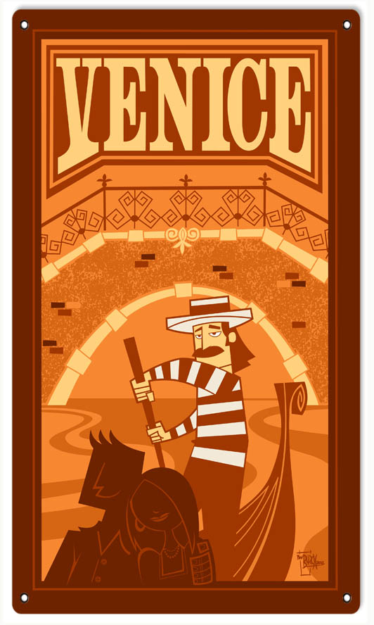 Venice Vintage Style Metal Sign 8 × 14
