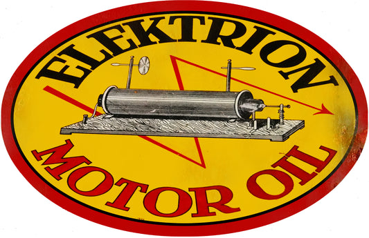 Elektrion Motor Oil Vintage Style Metal Sign 9 × 14
