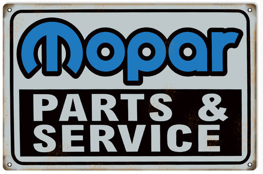 Mopar Parts & Service Vintage Style Metal Sign 16 × 24