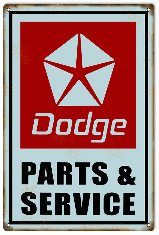 Dodge Parts & Service Vintage Style Metal Sign 12 x 18