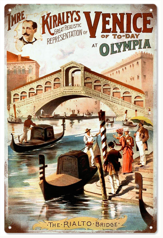 Imre Kiralfys Representation Of Venice Vintage Style Metal Sign 12 x 18