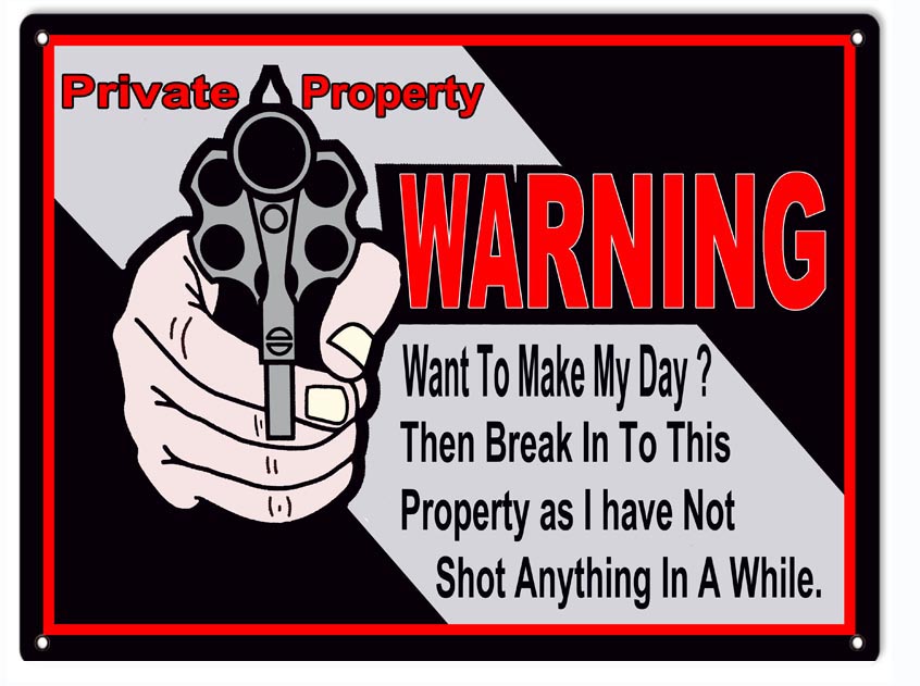 Private Property Warning 9x12