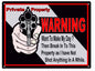 Private Property Warning 9x12