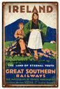 Great Southern Railway of Ireland Railroad 12x18