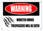 Warning Trespassers Will Be Eaten 9×12