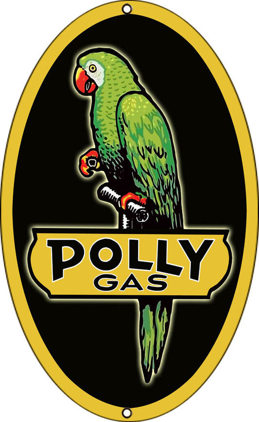 Polly Gas Vintage Style Metal Sign 11 × 18
