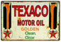 Texaco Motor Oil Clean Clear 12x18