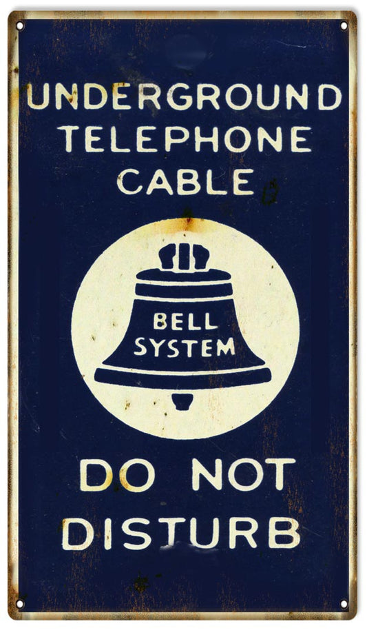 Bell System Underground Cable Vintage Style Metal Sign 8 × 14