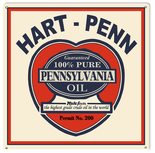 H Penn Pennsylvania Oil Vintage Style Metal Sign 12 × 12