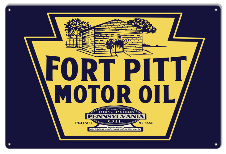 Fort Pitt Motor Oil 12×18