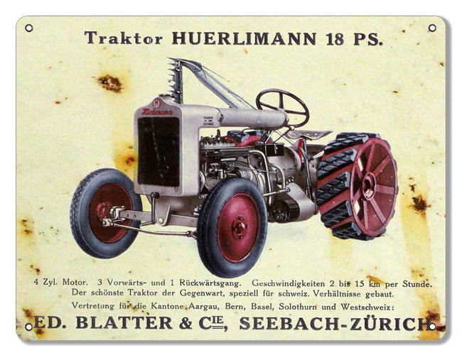 Traktor Huerlimann 18 PS  9×12