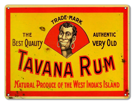 Tavana Rum Bar Vintage Style Metal Sign 9 × 12