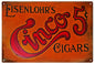 Cigars Cinco 5 Cent 12x18