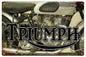 Old British Triumph Motorcycle 12x18