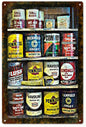Different Motor Oils On A Shelf 12x18