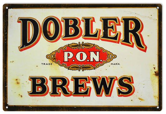 Dobler Brews Beer Vintage Style Metal Sign 12 x 18