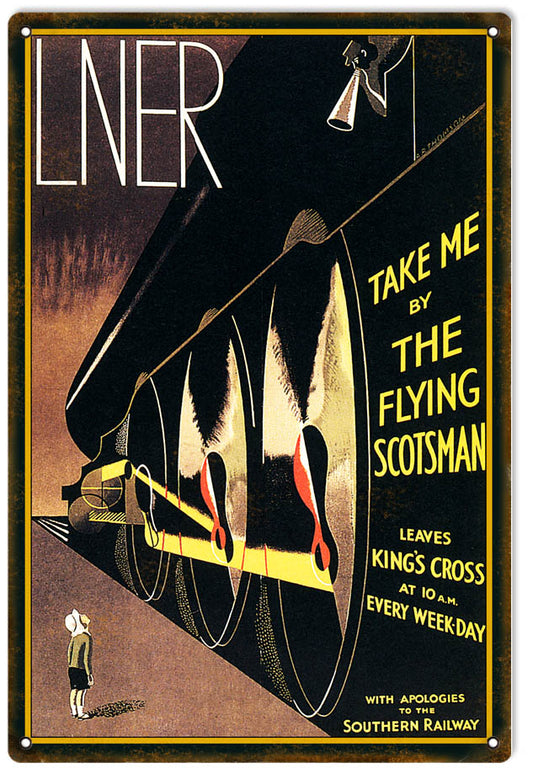 LNER Railroad Vintage Style Metal Sign 12 × 18