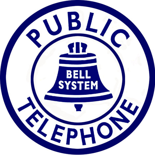 Public Telephone Bell System Vintage Style Metal Sign 14 x 14