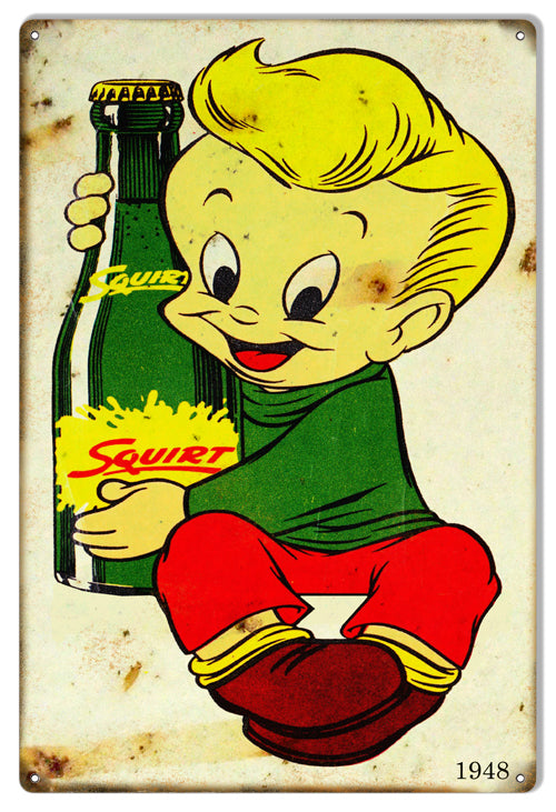 Squirt Beverage Vintage Style Metal Sign 12 × 18