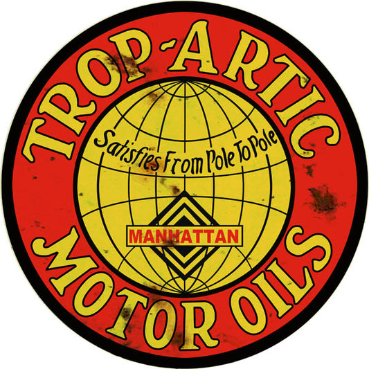 Trop Arctic Motor Oils Vintage Style Metal Sign 18 x 18