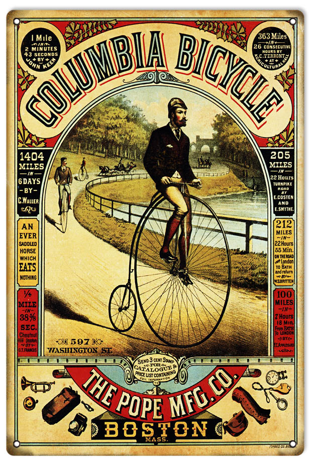 Columbia Bicycle Boston 12×18