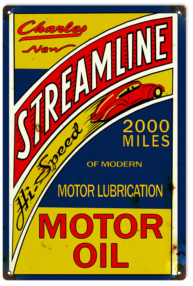 Charles Streamline Motor Oil 16x24