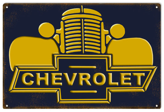 Chevrolet Vintage Style Metal Sign 12 x 18