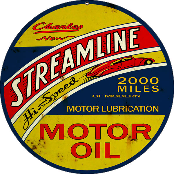 Charley Streamline Motor Oil 18 x 18