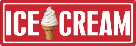 Ice Cream Vintage Style Metal Sign 6 × 18