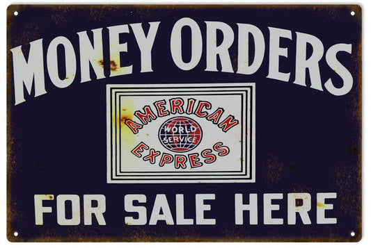American Express Money Order Vintage Style Metal Sign 12 x 18
