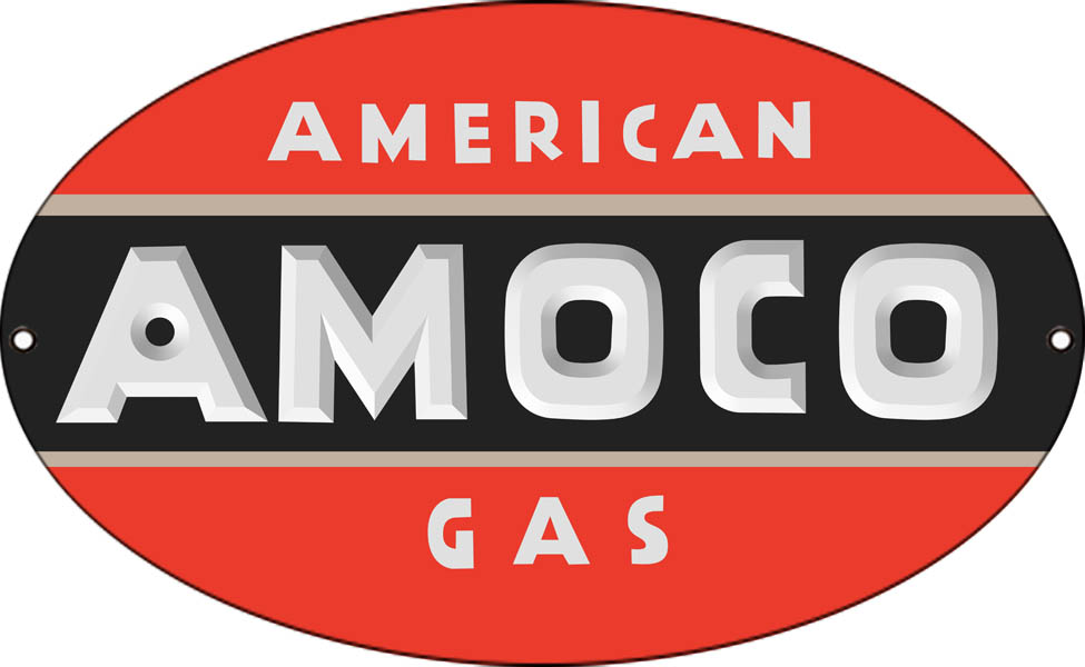 American AMOCO Gas 11×18