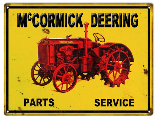 McCormick Deering Parts Service Vintage Style Metal Sign 9 × 12