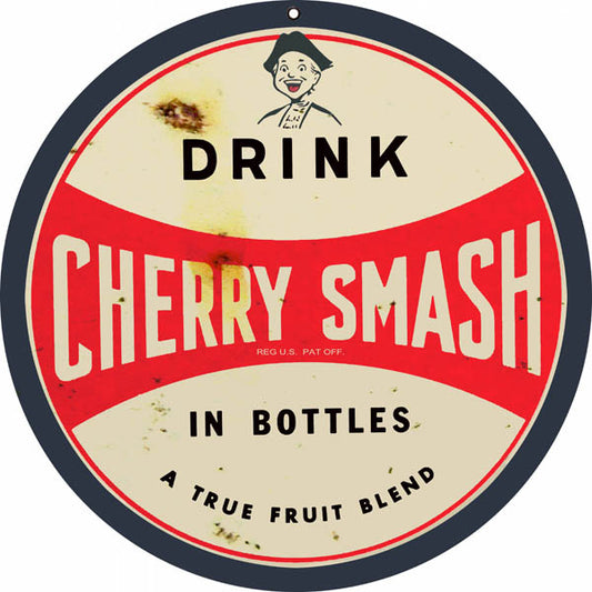 Cola Cherry Smash Vintage Style Metal Sign 14 x 14