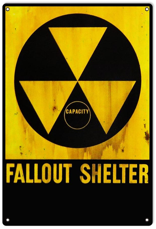 Fallout Shelter Vintage Style Metal Sign 12 x 18