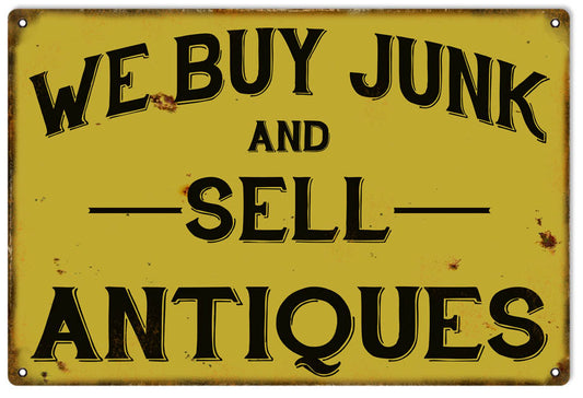 Buy Sell Antiques Vintage Style Metal Sign 12 x 18