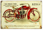 1916 Indian Twin Motorcycle 12×18