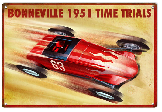 Bonneville Vintage Style Metal Sign 12 x 18