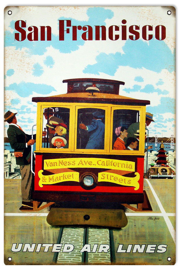 San Francisco United Air 12x18