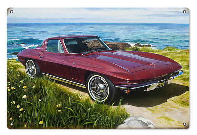 Maroon Corvette Donna Wayman-Mauer 12x18