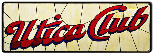 Utica Club Beer Vintage Style Metal Sign 6 × 18