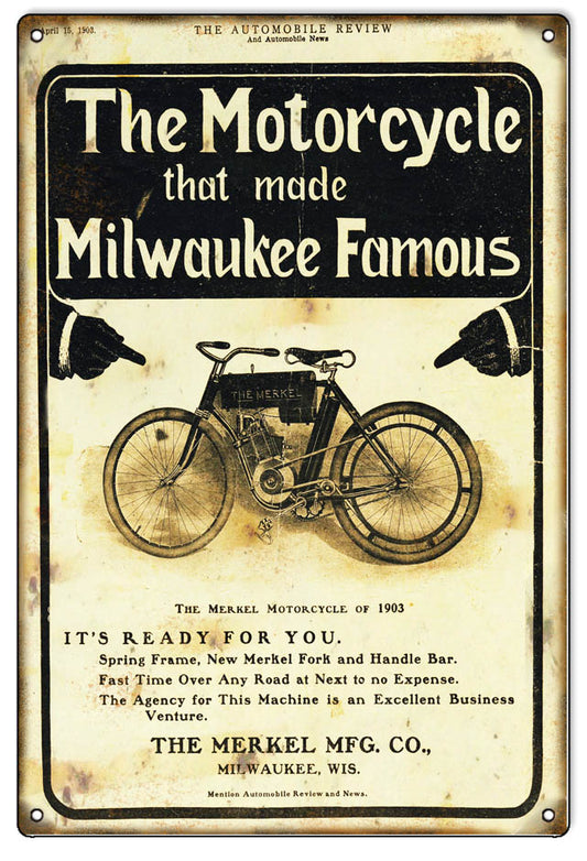 Merkel Milwaukee Motorcycle 12x 18