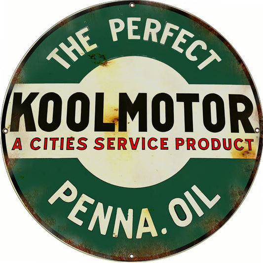 Koolmotor Penna Oil Vintage Style Metal Sign 30 x 30