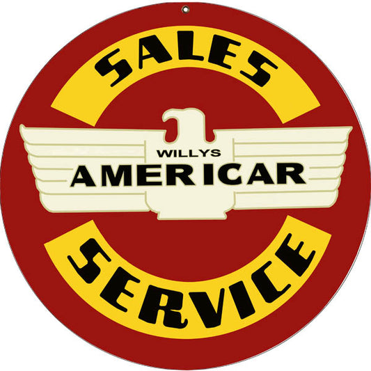 Americar Sales Service Vintage Style Metal Sign 14 x 14