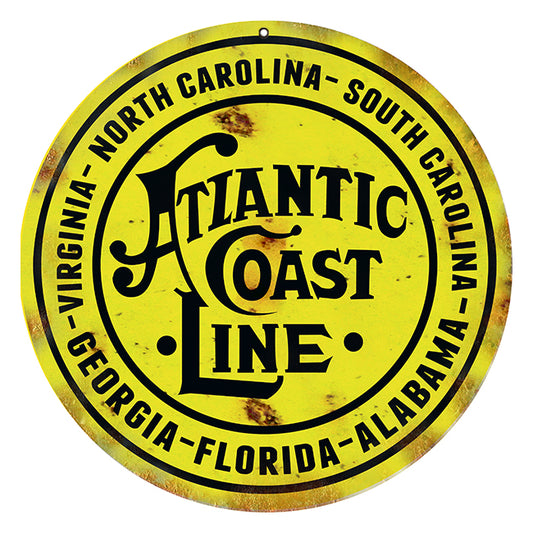 Atlantic Coast Line Vintage Style Metal Sign 14 x 14