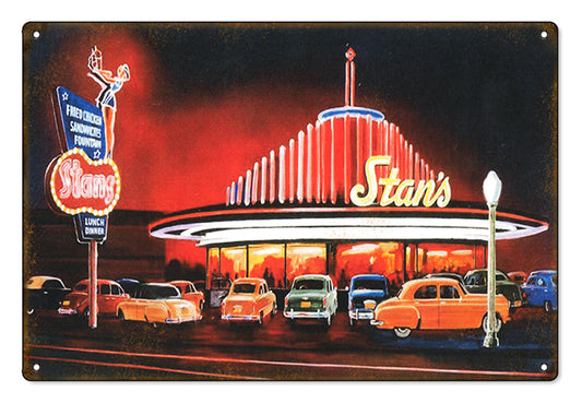 Stans Restaurant Vintage Style Metal Sign 12 x 18